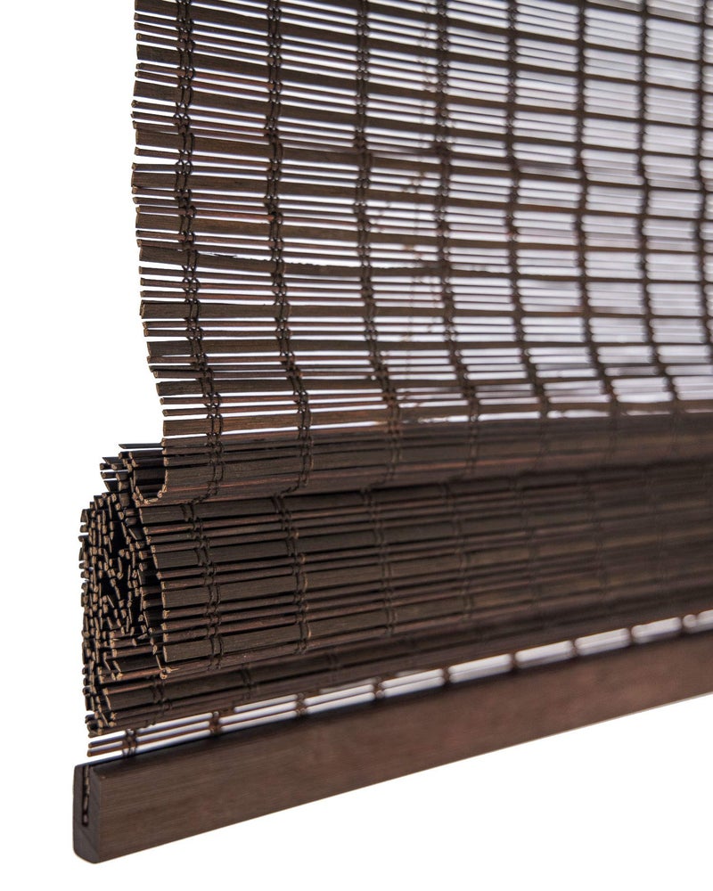 CHICOLOGY Bamboo Roman Shades - Customer Favorite Light Filtering Blinds for Windows, Premium Quality, Ideal for Home, Buffalo Brown, 34"W X 64"H - Image 4